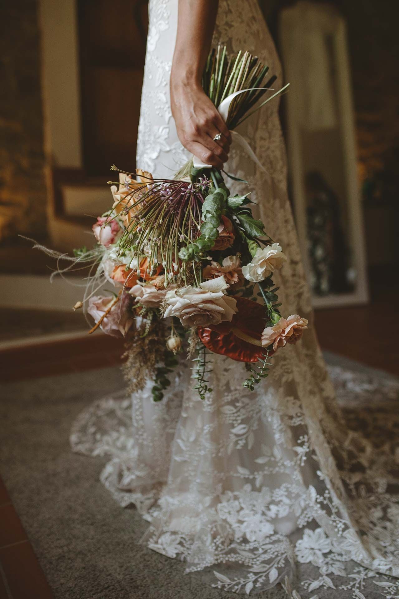 bride in villa spadaforte tuscany