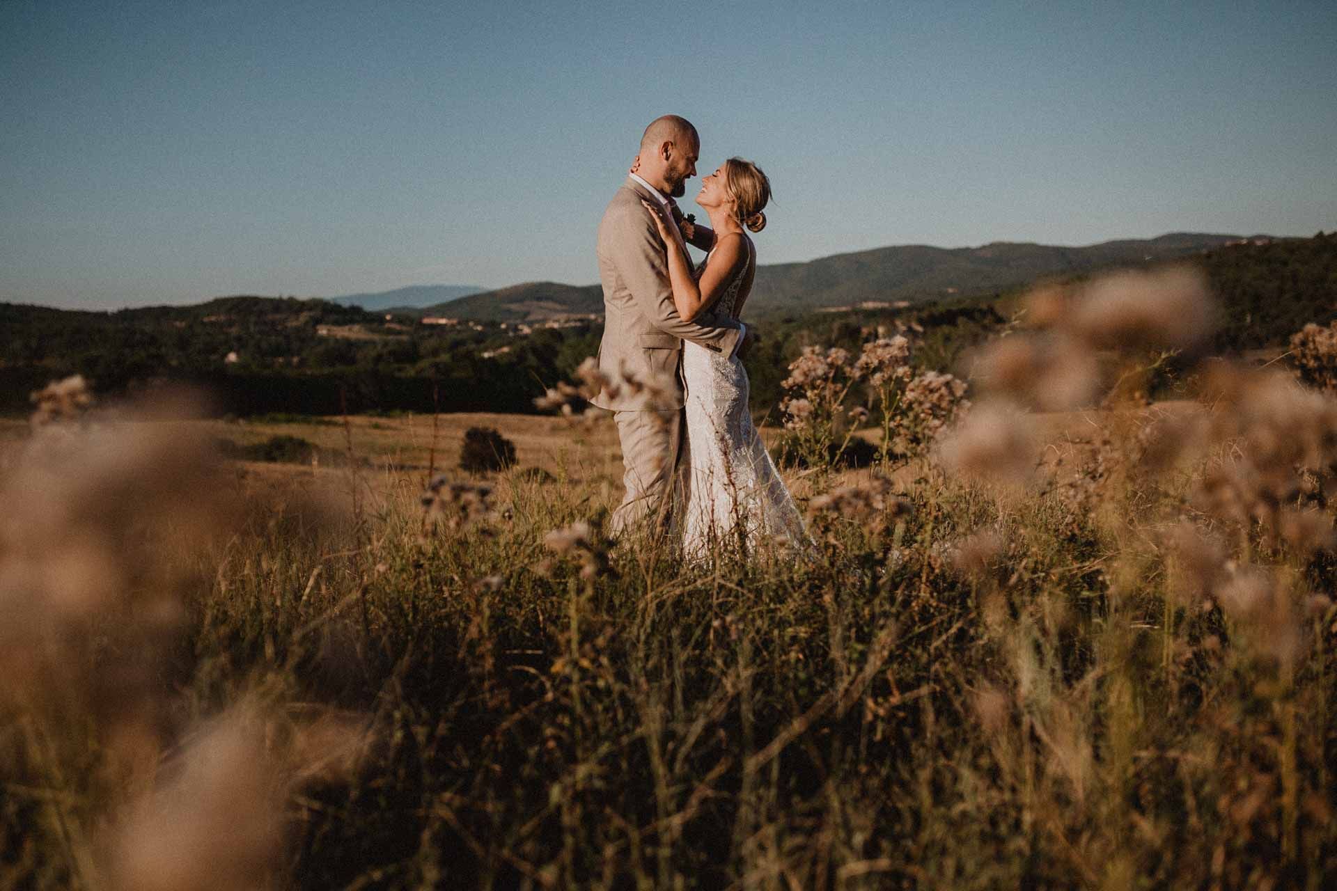 small romantic wedding in tuscany