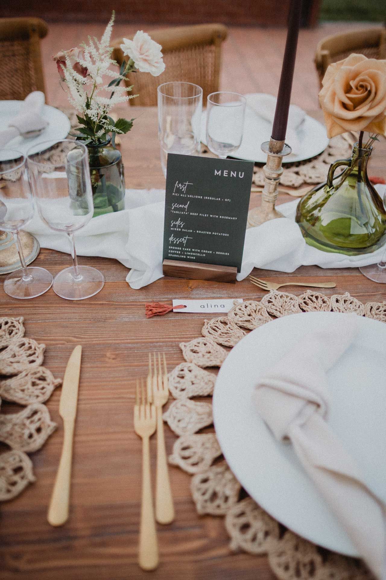 table decor forest wedding villa spadaforte tuscany