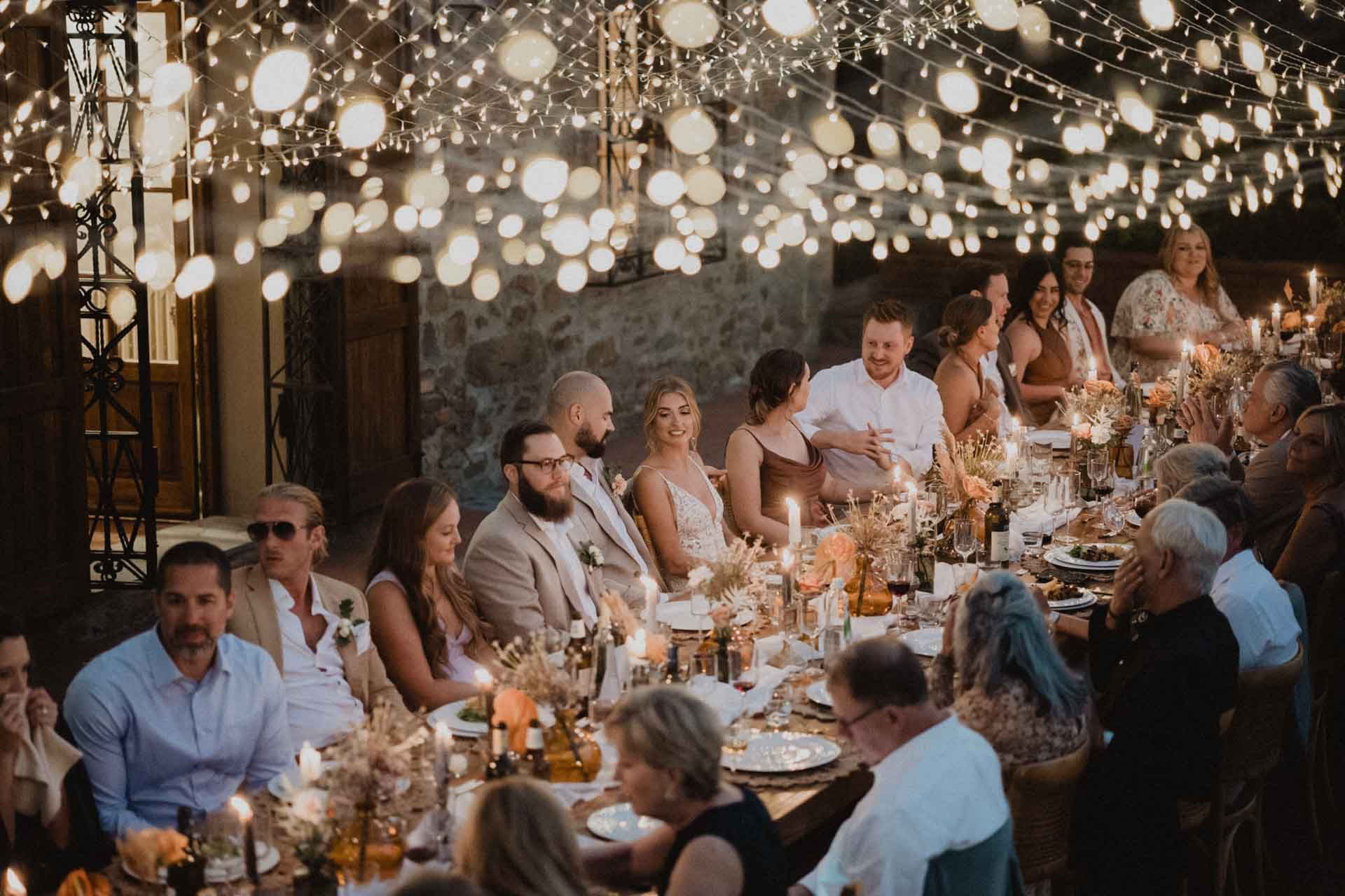 wedding dinner villa spadaforte tuscany